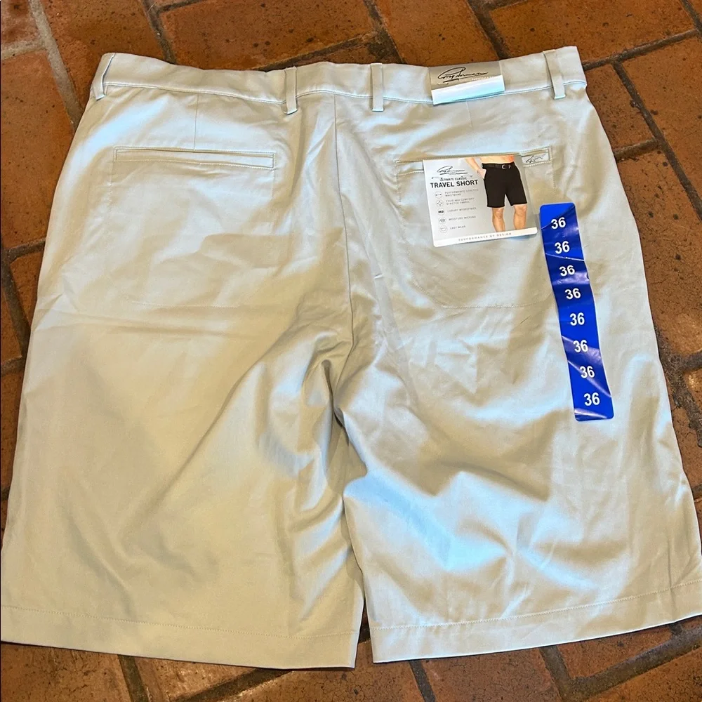 Greg Norman Men's Light Gray Travel Shorts
